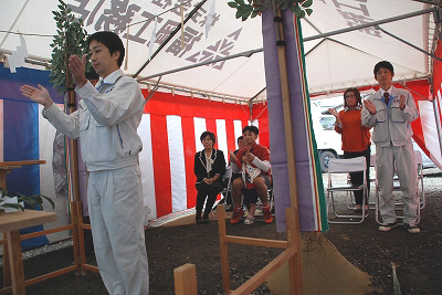 福岡市南区高木03 注文住宅建築現場リポート① ~地鎮祭~