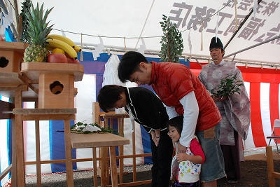 福岡市南区高木03　注文住宅建築現場リポート①　～地鎮祭～