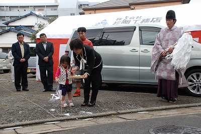 福岡市南区高木03 注文住宅建築現場リポート① ~地鎮祭~