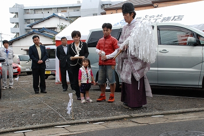 福岡市南区高木03 注文住宅建築現場リポート① ~地鎮祭~