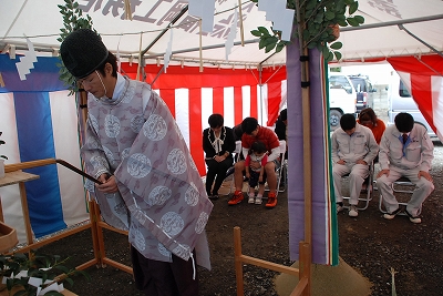 福岡市南区高木03 注文住宅建築現場リポート① ~地鎮祭~