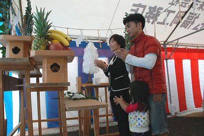 福岡市南区高木03 注文住宅建築現場リポート① ~地鎮祭~