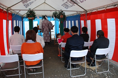 福岡市南区高木03 注文住宅建築現場リポート① ~地鎮祭~