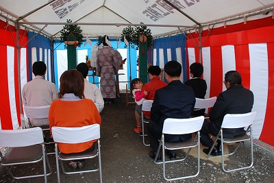 福岡市南区高木03　注文住宅建築現場リポート①　～地鎮祭～