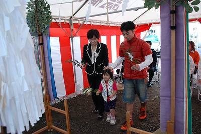 福岡市南区高木03 注文住宅建築現場リポート① ~地鎮祭~