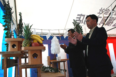 福岡市南区高木03 注文住宅建築現場リポート① ~地鎮祭~