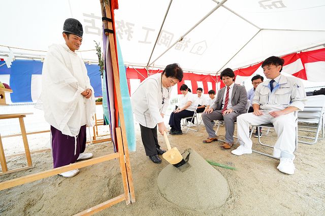 福岡県筑紫野市06　注文住宅建築現場リポート①　～地鎮祭～