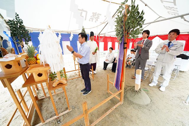 福岡県筑紫野市06　注文住宅建築現場リポート①　～地鎮祭～