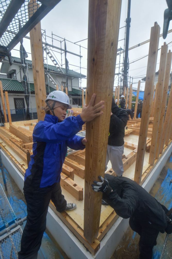 福岡市西区04　注文住宅建築現場リポート②　～上棟式～