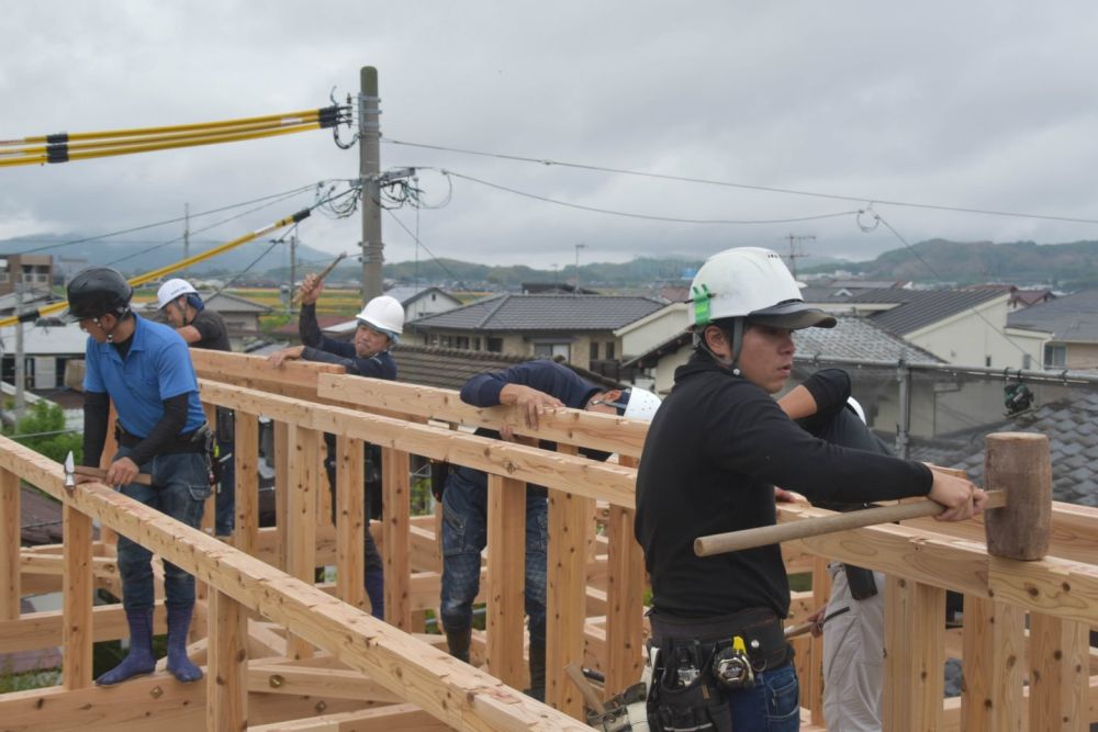 福岡市西区04　注文住宅建築現場リポート②　～上棟式～