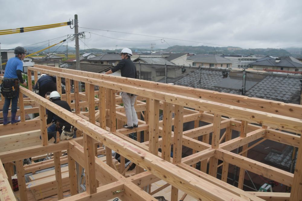 福岡市西区04　注文住宅建築現場リポート②　～上棟式～