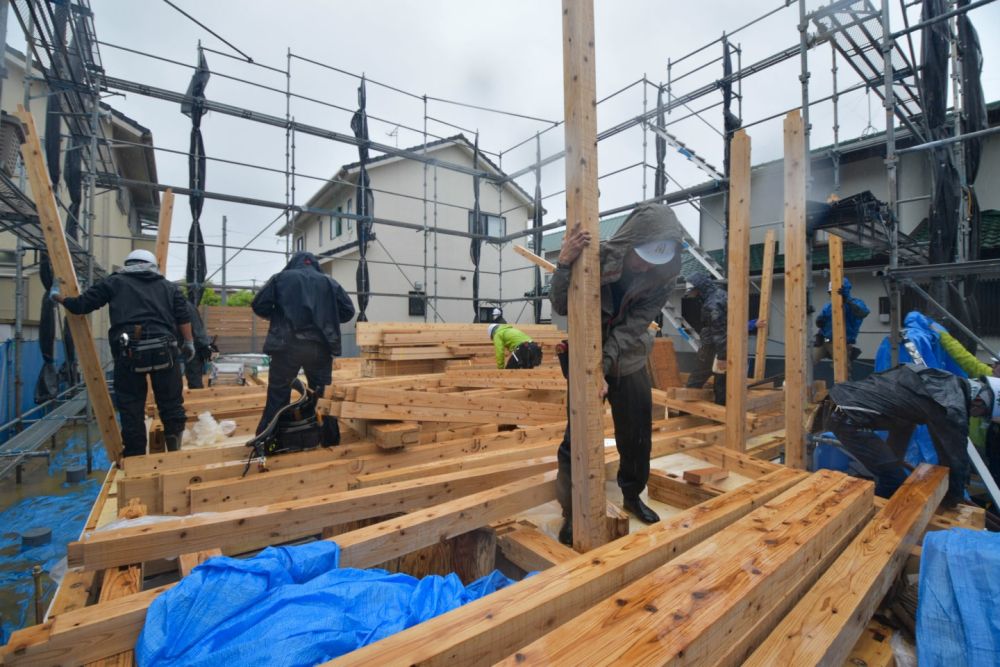 福岡市西区04　注文住宅建築現場リポート②　～上棟式～