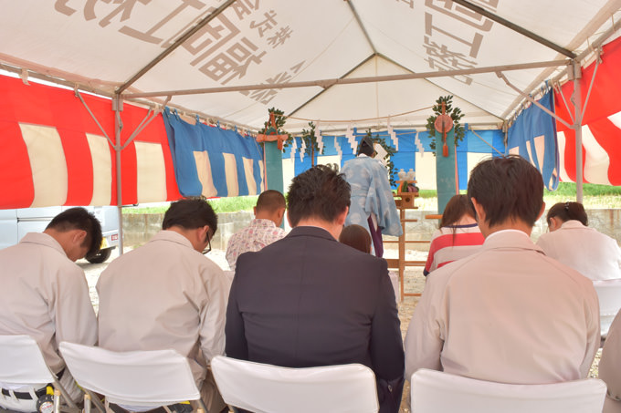「福津市宮司01」注文住宅現場リポート①【地鎮祭】