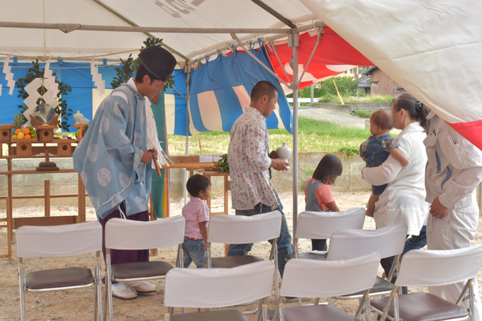 福岡県福津市宮司01　注文住宅建築現場リポート①　～地鎮祭～