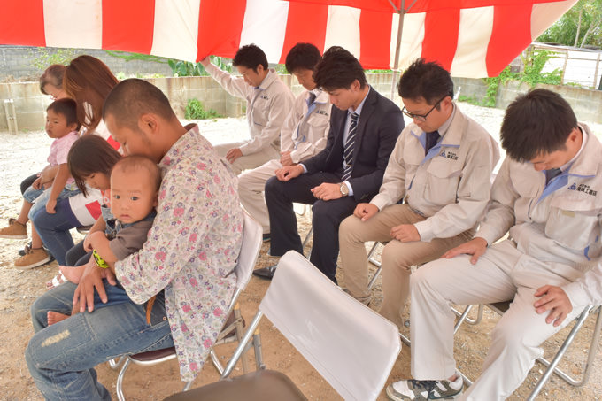 「福津市宮司01」注文住宅現場リポート①【地鎮祭】