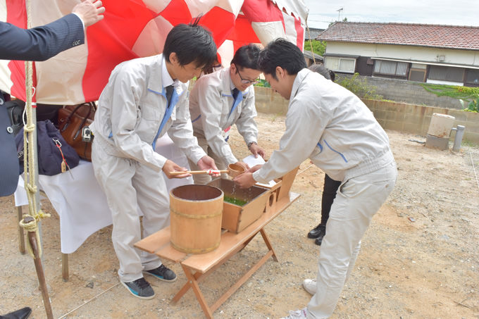 「福津市宮司01」注文住宅現場リポート①【地鎮祭】