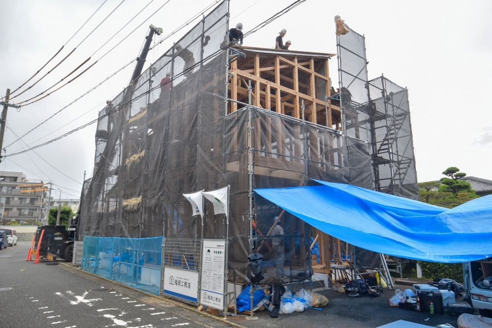 福岡市南区19　注文住宅建築現場リポート⑤　～上棟式～