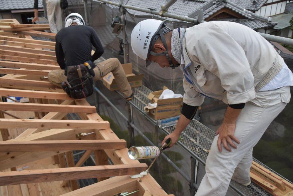 福岡市南区19　注文住宅建築現場リポート⑤　～上棟式～