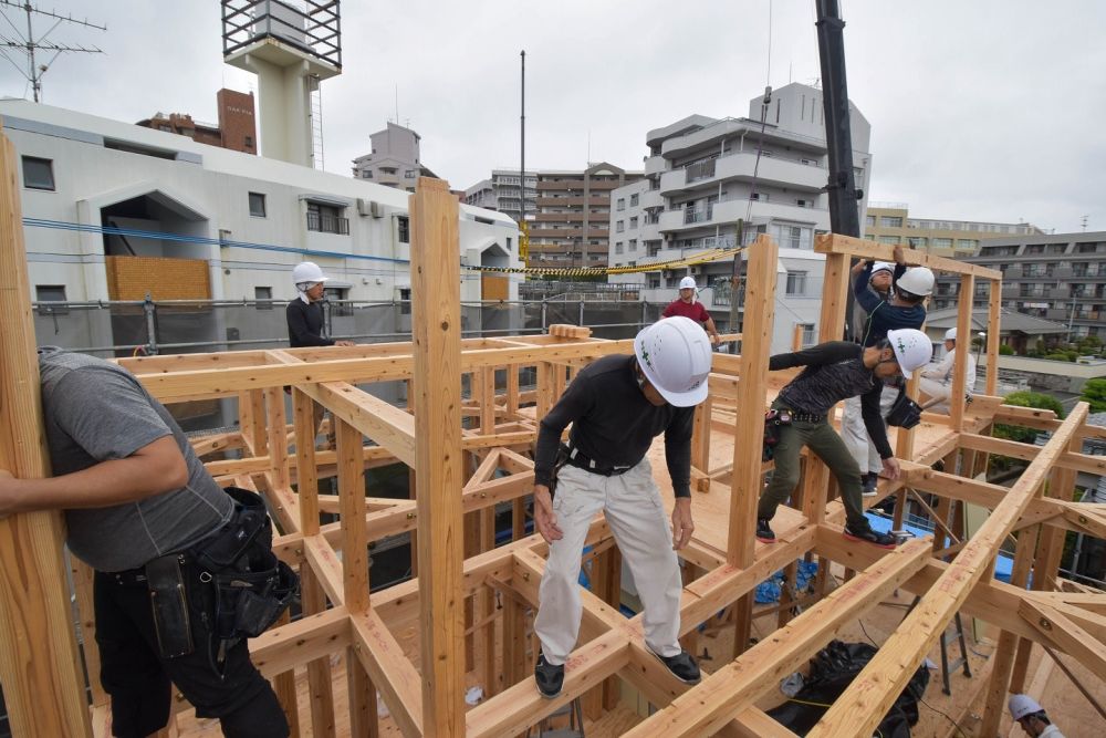 福岡市南区19　注文住宅建築現場リポート⑤　～上棟式～