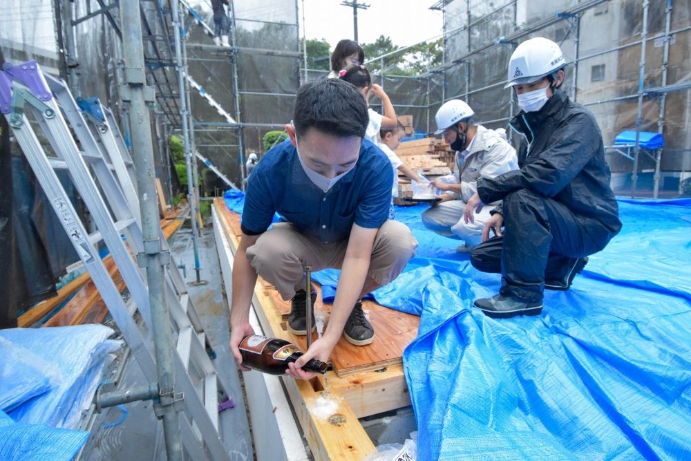 福岡市南区19　注文住宅建築現場リポート⑤　～上棟式～