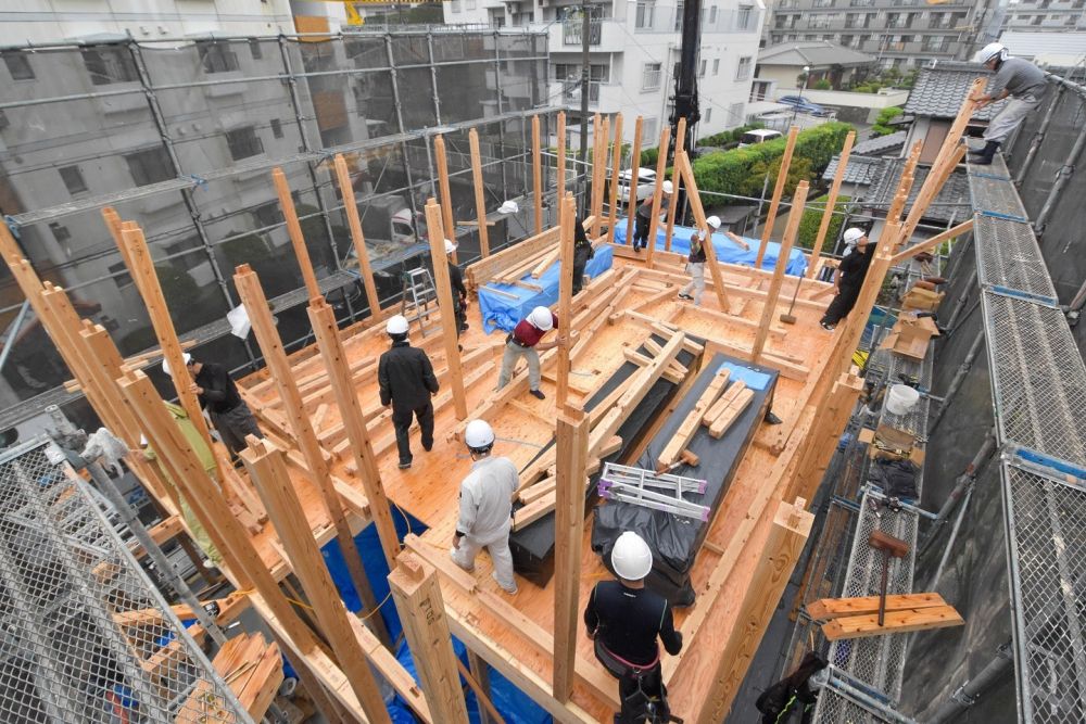 福岡市南区19　注文住宅建築現場リポート⑤　～上棟式～