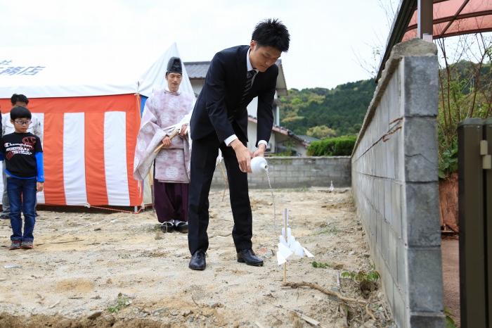 福岡県宗像市01　注文住宅建築現場リポート①　～地鎮祭～