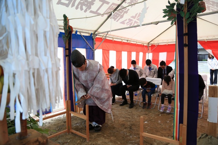 福岡県宗像市01　注文住宅建築現場リポート①　～地鎮祭～