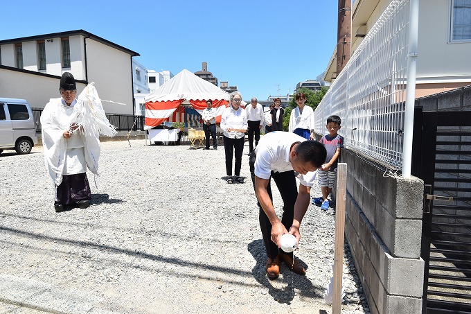 福岡市南区11　注文住宅建築現場リポート①　～地鎮祭～