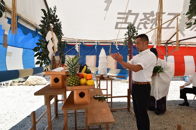 福岡市南区11　注文住宅建築現場リポート①　～地鎮祭～