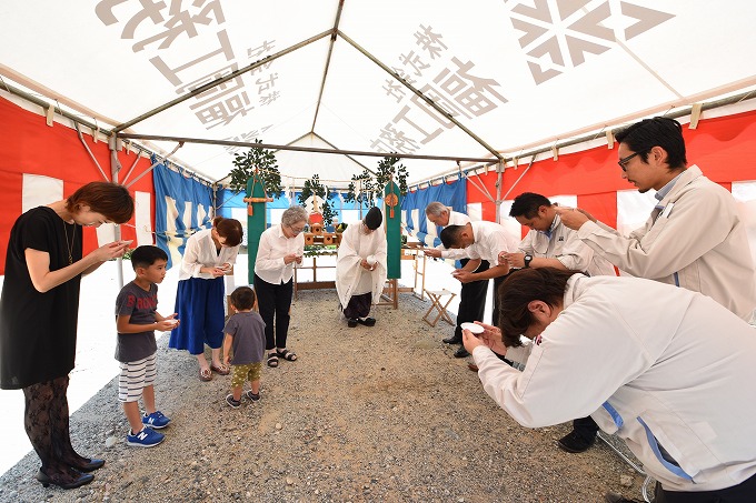 福岡市南区11　注文住宅建築現場リポート①　～地鎮祭～