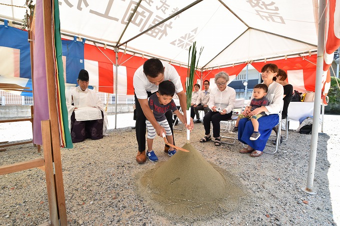 福岡市南区11　注文住宅建築現場リポート①　～地鎮祭～