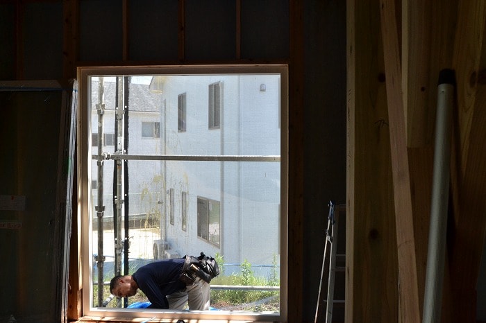 「福岡市早良区梅林02」注文住宅現場リポート⑥【木工事】【サッシ】