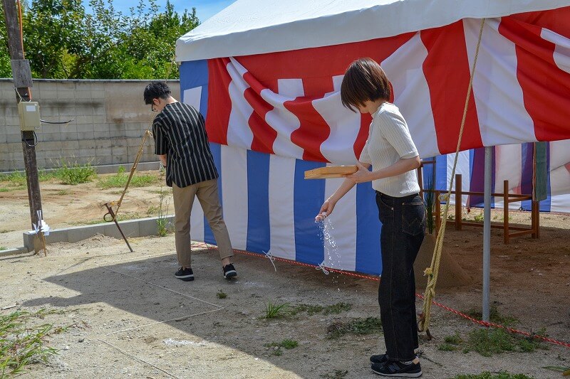 「福岡市城南区02」注文住宅現場リポート①【地鎮祭】