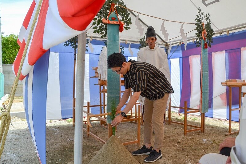 「福岡市城南区02」注文住宅現場リポート①【地鎮祭】