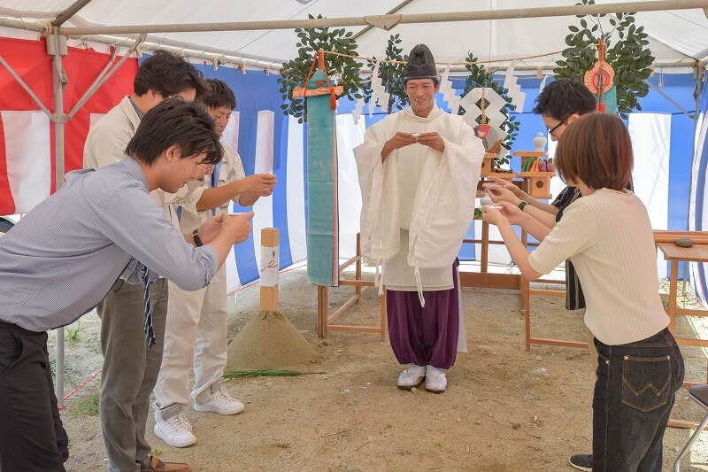 「福岡市城南区02」注文住宅現場リポート①【地鎮祭】