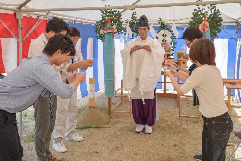 福岡市城南区02　注文住宅建築現場リポート①　～地鎮祭～