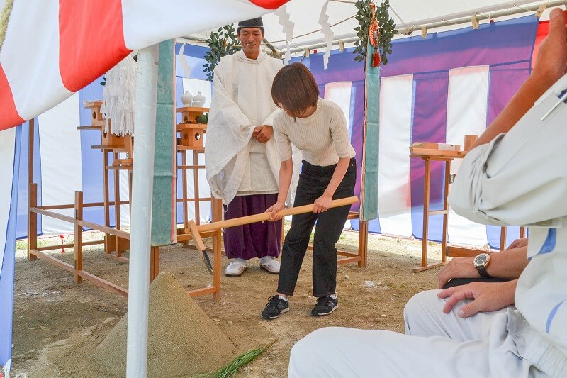 福岡市城南区02　注文住宅建築現場リポート①　～地鎮祭～