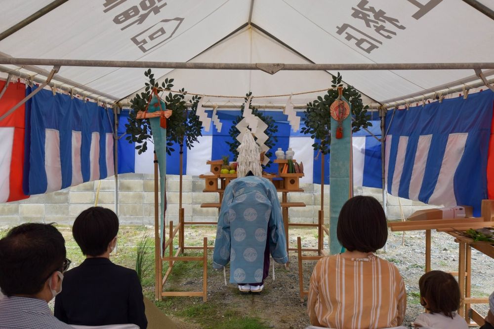 福岡県糟屋郡04　注文住宅建築現場リポート①　～地鎮祭～