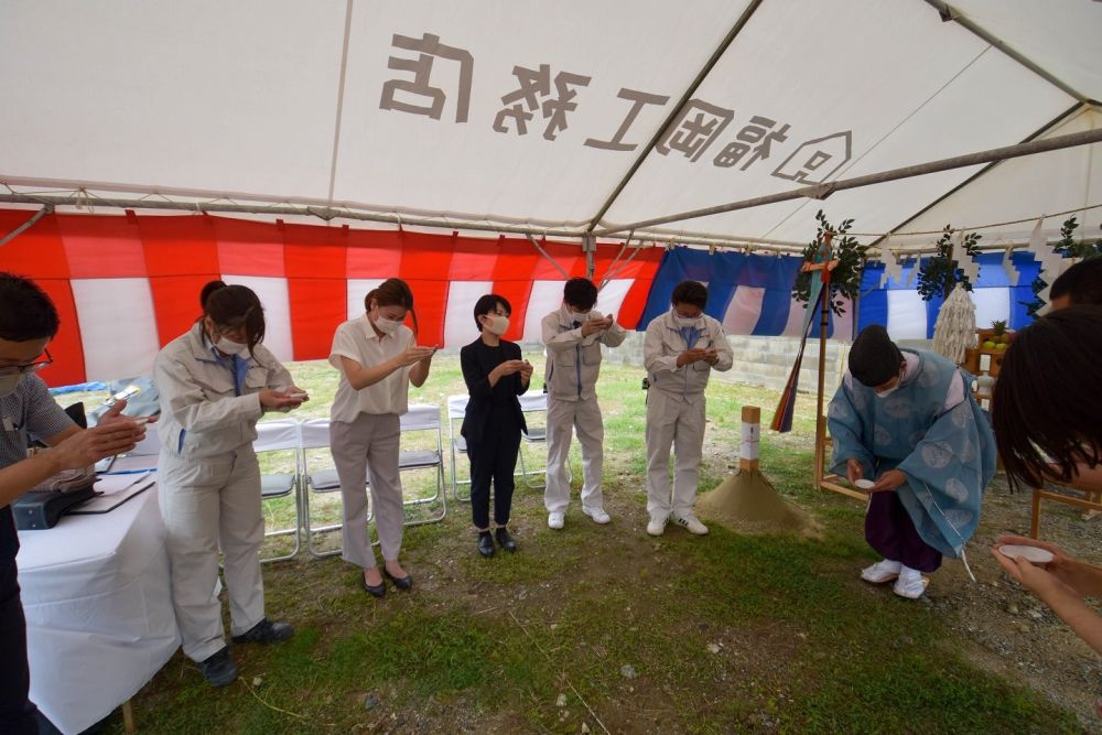 福岡県糟屋郡04　注文住宅建築現場リポート①　～地鎮祭～