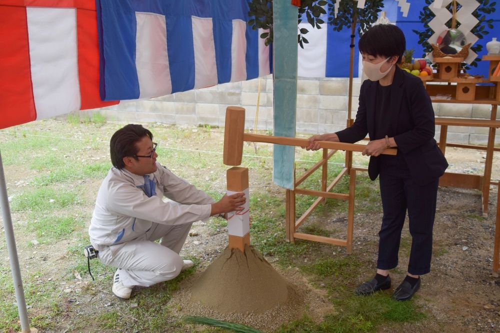 福岡県糟屋郡04　注文住宅建築現場リポート①　～地鎮祭～