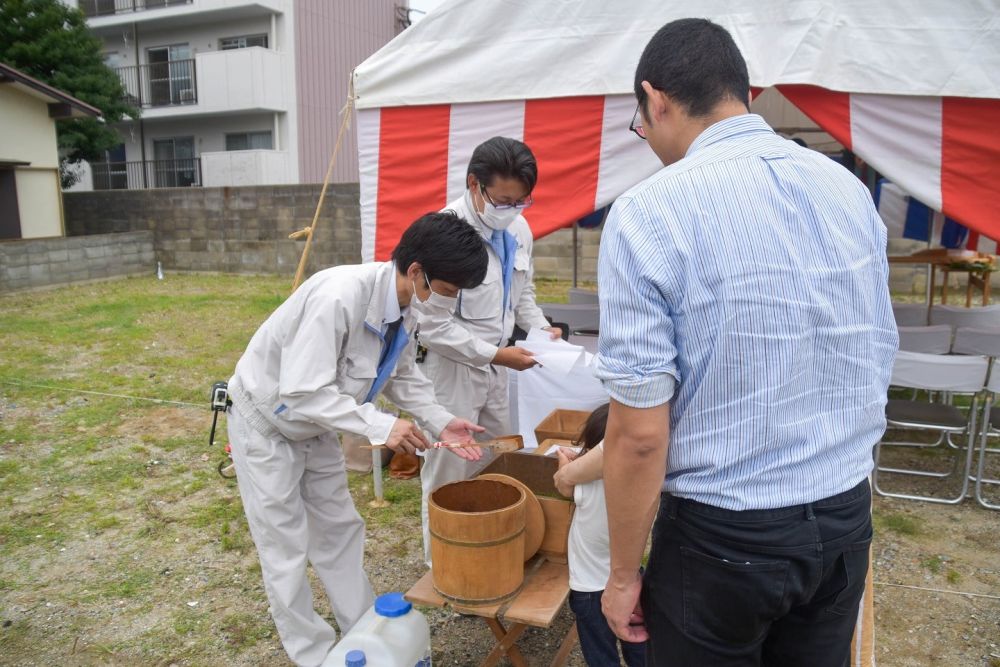 福岡県糟屋郡04　注文住宅建築現場リポート①　～地鎮祭～