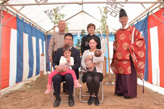「宗像市田熊01」注文住宅現場リポート①【地鎮祭】