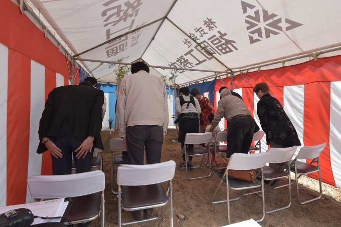 「宗像市田熊01」注文住宅現場リポート①【地鎮祭】