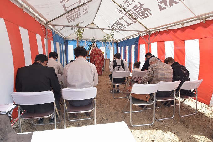 「宗像市田熊01」注文住宅現場リポート①【地鎮祭】