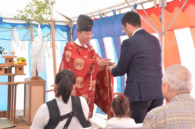 福岡県宗像市田熊01　注文住宅建築現場リポート①　～地鎮祭～