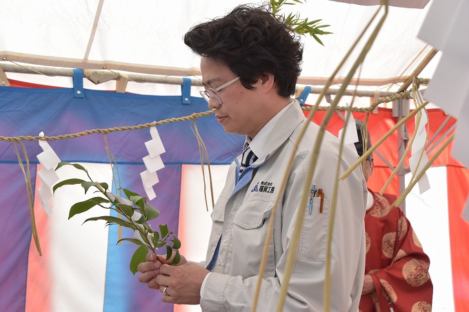 福岡県宗像市田熊01　注文住宅建築現場リポート①　～地鎮祭～