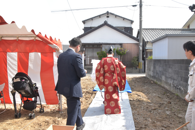 「宗像市田熊01」注文住宅現場リポート①【地鎮祭】