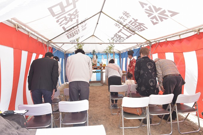 「宗像市田熊01」注文住宅現場リポート①【地鎮祭】