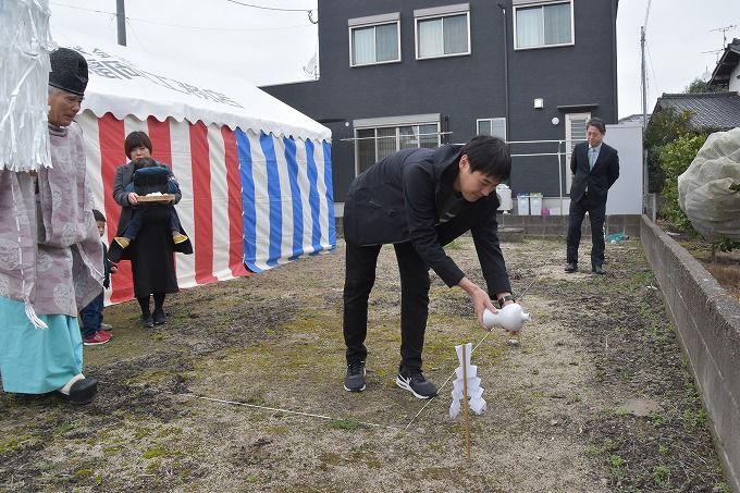 福岡県小郡市01　注文住宅建築現場リポート①　～地鎮祭～