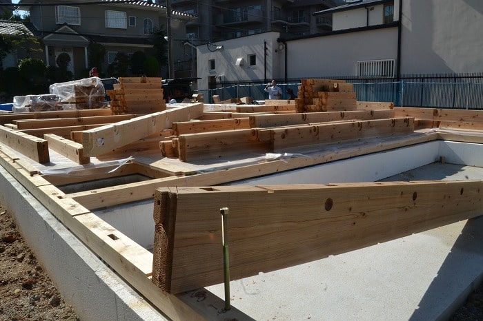 「福岡市南区11」注文住宅現場リポート⑤【木工事】【土台敷き】
